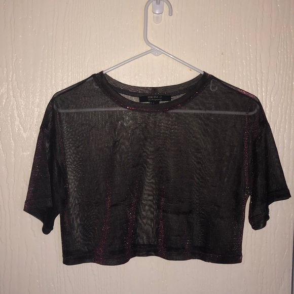 Forever 21 Tops - Red metallic crop top